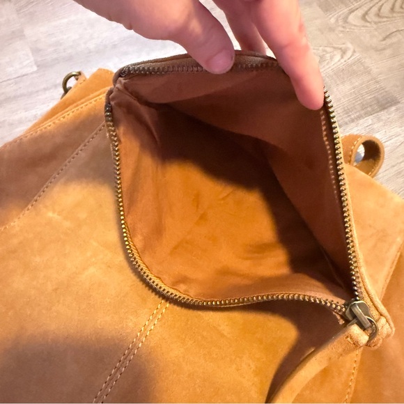 Free People Camilla Tan Suede Leather Women's Backpack - Picture 3 of 10